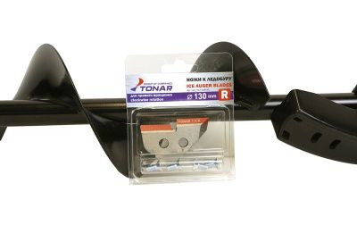 Шнек для льда, диаметр 130 мм, длина 800, под вал 20мм, съемные ножи, СОЮЗ-Tehinstrument