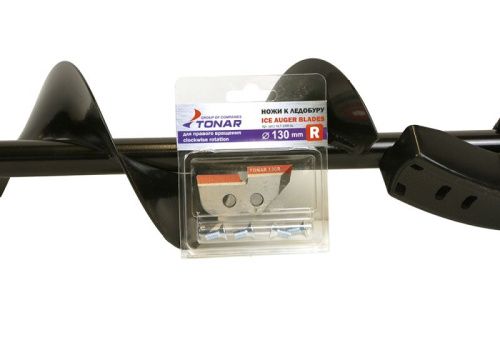 Шнек для льда, диаметр 130 мм, длина 800, под вал 20мм, съемные ножи, СОЮЗ-Tehinstrument