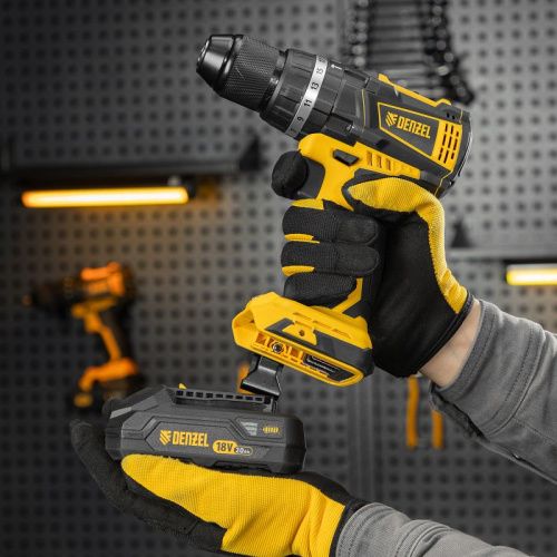 Дрель-шуруповерт аккумуляторная ударная бесщет Denzel CIDB-IB-18-02-Tehinstrument