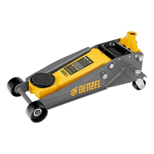 Домкрат гидравлический подкатной, 3 т, 125-470 мм, быстрый подъем, проф. Denzel-Tehinstrument