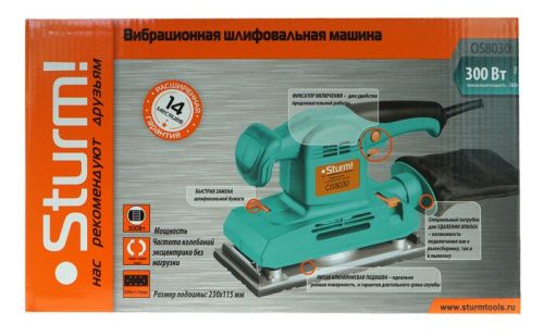 Вибрационная шлифовальная машина  Sturm OS8030-Tehinstrument