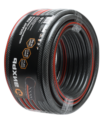 Шланг поливочный ПВХ усиленный премиум, пищевой трехслойный армированный 1/2, 25м Вихрь-Tehinstrument