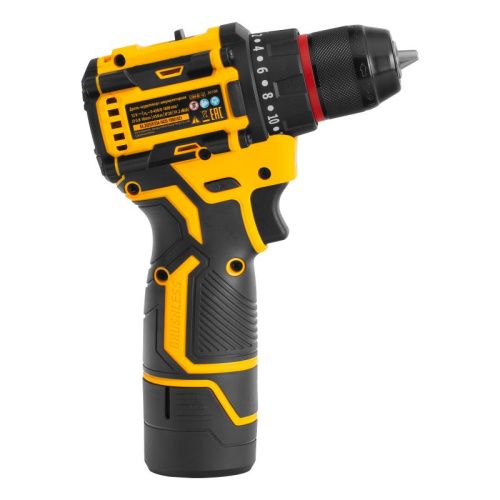 Дрель-шуруповерт аккумуляторная бесщет. CDH-BL-12, Li-Ion, 12 В Denzel-Tehinstrument