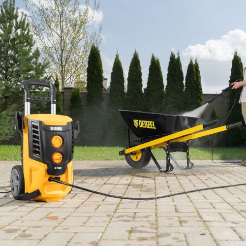 Моечная машина высокого давления R-180, 2200 Вт, 180 бар, 380 л/ч, колесная// Denzel-Tehinstrument