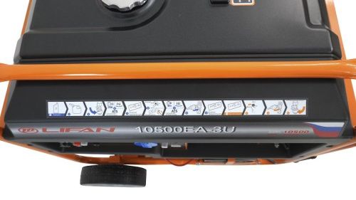 Генератор Lifan 10500EA-3U с датчиком моточасов (с мощн без огранич при 1-но и 3-х фазном режиме)-Tehinstrument
