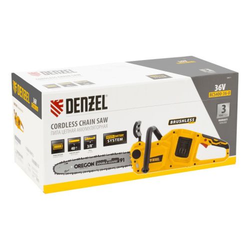 Цепная пила аккумуляторная Denzel RCS400-36-0 бесщеточная-Tehinstrument