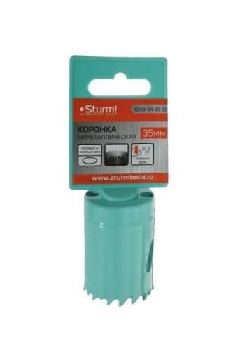 Коронка биметаллическая, 35 мм, 5/8",  Sturm-Tehinstrument