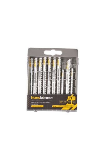 Пилки для лобз.10шт T119BO,T111C,T101D,T101AO + (T101B,T144D,T101BR)х2,Hanskonner-Tehinstrument