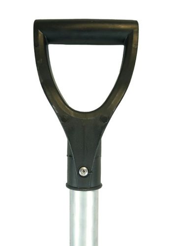 Лопата снегоуборочная 38х37 см, морозостойкий пластик, алюминевый черенок  Sturm-Tehinstrument