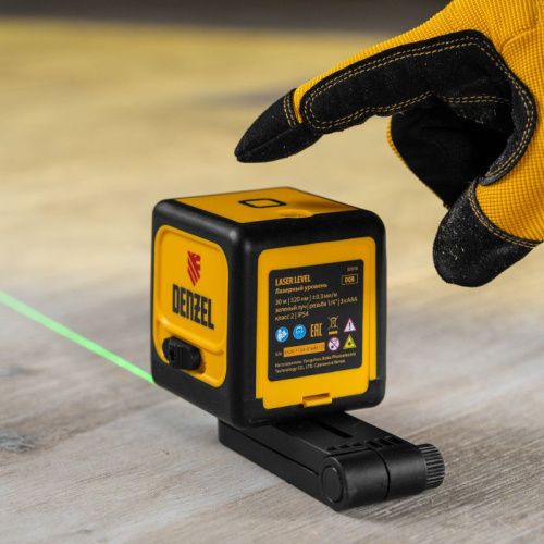 Лазерный уровень DQB, 30 м, зеленый луч, батарейки, сумка Denzel-Tehinstrument