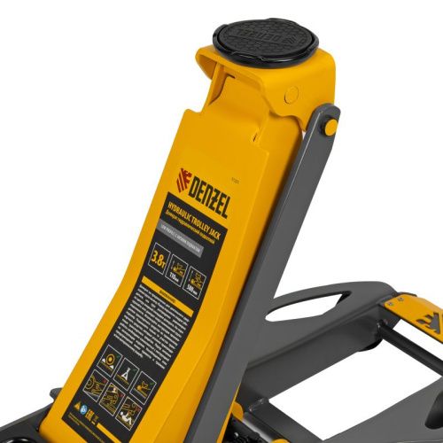 Домкрат гидравлический подкатной, 3,8 т, 110-580 мм, быстрый подъем, низкий подхват, проф. Denzel-Tehinstrument