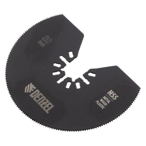 Насадка для МФИ отрезная полукруг, HSS, по металлу и дереву, 80 мм х 1,2 мм, мелкий зуб Denzel-Tehinstrument