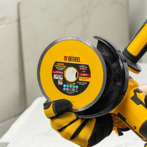 Диск алмазный, отрезной сплошной, 125 х 22.2 мм, мокрая резка Denzel-Tehinstrument