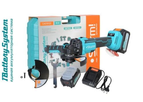 Аккумуляторные УШМ  Sturm CAG1812E 1BatterySystem-Tehinstrument