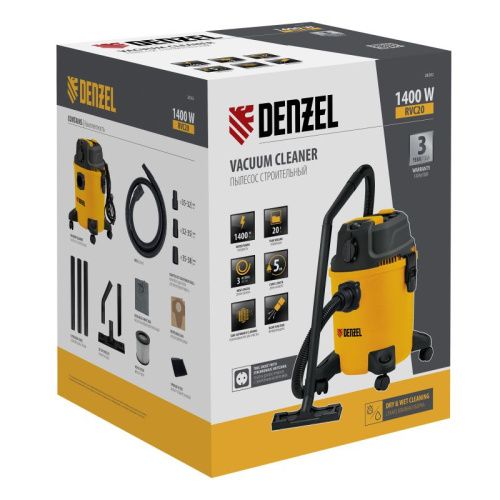 Пылесос строительный Denzel RVC20-Tehinstrument