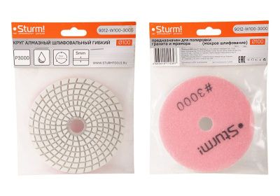 Круг шлифовальный гибкий  Sturm 9012-W100-3000-Tehinstrument