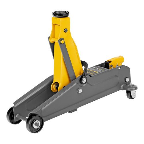 Домкрат гидравлический подкатной, 2 т, 135-385 мм, в пласт. кейсе Denzel-Tehinstrument