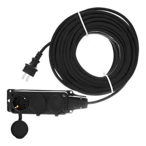 Удлинитель-шнур силовой Denzel Top Series, КГТТ, 20м, 3 розетки, 3 x 2,5 мм, 3 м-Tehinstrument