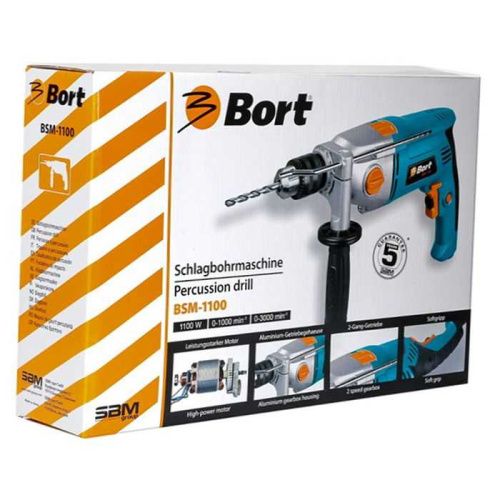 Электрическая ударная дрель Bort BSM-1100 (дрель Борт 1100), 93726959-Tehinstrument