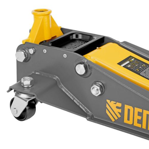 Домкрат гидравлический подкатной, 3 т, 125-470 мм, быстрый подъем, проф. Denzel-Tehinstrument
