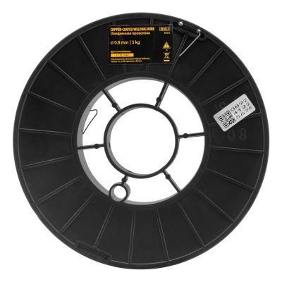 Омедненная проволока ER70S-6, диам. 0,8 мм, 5 кг, диам. катушки D200 Denzel-Tehinstrument