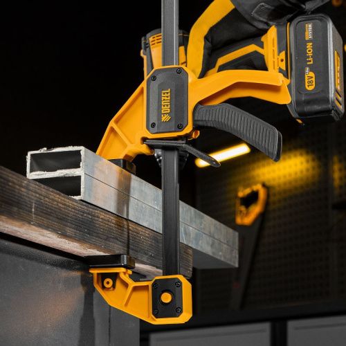 Струбцина F-образная, быстрозажимная, 600 х 80 мм, усиленный нейлоновый корпус Denzel-Tehinstrument