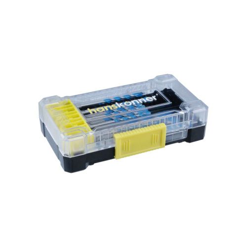 Набор универсальных свёрл 10 шт: 3мм, 4мм, 5мм, 6мм, 8мм, 10мм, кейс Hanskonner-Tehinstrument