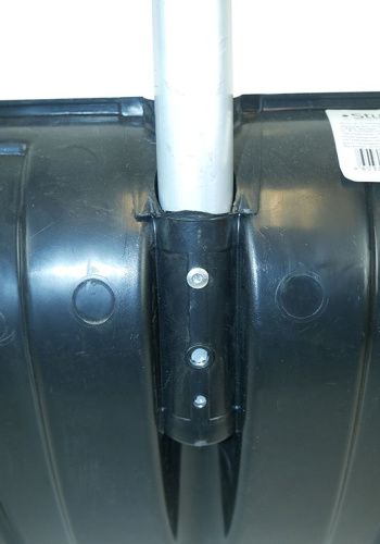 Лопата снегоуборочная 38х37 см, морозостойкий пластик, алюминевый черенок  Sturm-Tehinstrument