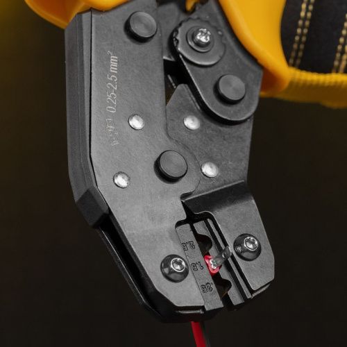 Клещи для обжима неизолированных наконечников НК и НВ, разъемов РП, 0,25 - 2,5 мм2 Denzel-Tehinstrument