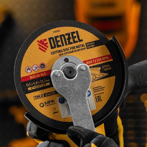 Круг отрезной по металлу, 125 х 1 х 22.2 мм Denzel-Tehinstrument