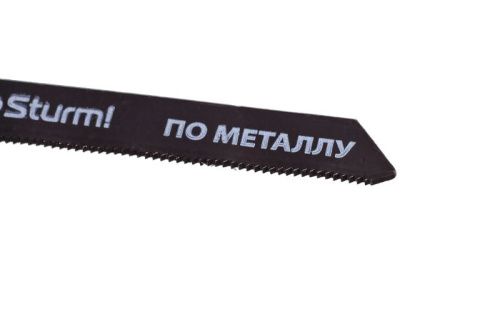 Пилки для лобзика по металлу T118G, 5 шт, 76х51мм, шаг зуба 0,8мм, тонкий прямой рез, HSS,  Sturm-Tehinstrument