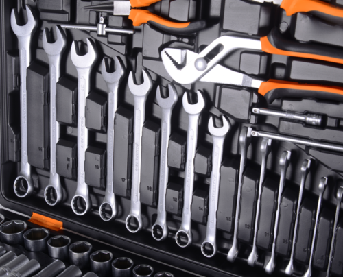 Набор инструментов, 1/2", 1/4", CrV, в кейсе 151 предмет Вихрь-Tehinstrument