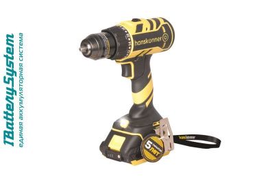 Аккумуляторный шуруповерт Hanskonner HCD1865 1BatterySystem-Tehinstrument