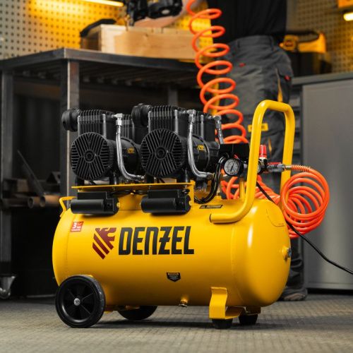 Малошумный безмасляный компрессор Denzel DLP-3000/50-Tehinstrument
