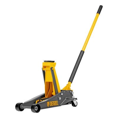 Домкрат гидравлический подкатной, 3 т, 125-470 мм, быстрый подъем, проф. Denzel-Tehinstrument