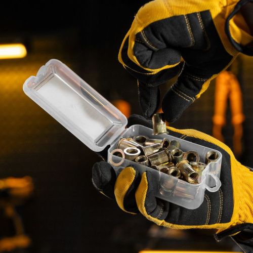 Заклепки резьбовые, стальные, оцинкованные, М10, пластиковый кейс, 35 шт. Denzel-Tehinstrument