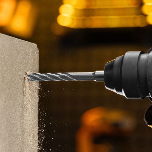 Бур по бетону, цельная крестовая пластина, 10x165 мм, SDS PLUS Denzel-Tehinstrument