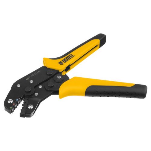 Клещи для обжима изолир. наконечников НКИ и НВИ, разъемов РПИ, гильз ГСИ, 0,5 - 2,5 мм2 Denzel-Tehinstrument