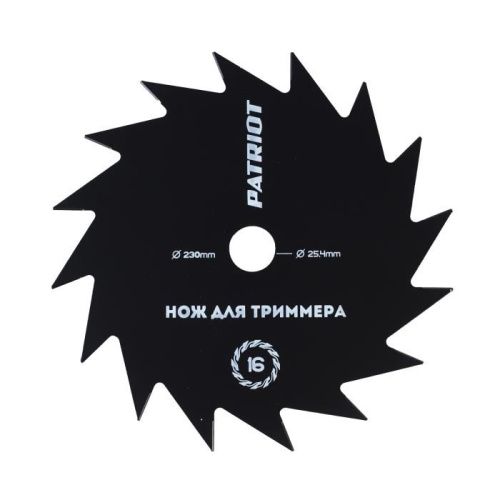 Нож Patriot TBS-16 для триммера (230х25.4 мм, 16 зубьев)-Tehinstrument