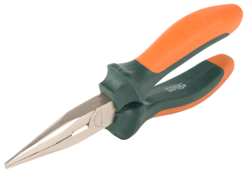 Тонкогубцы, 160мм, TPR рукоятки, никелированные,  Sturm-Tehinstrument