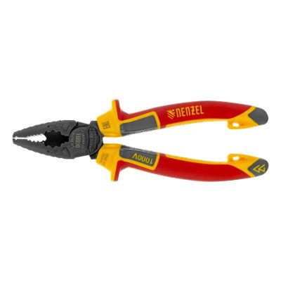 Плоскогубцы комбинированные, диэлектрические трехкомпонентные рукоятки до 1000 В, 165 мм Denzel-Tehinstrument
