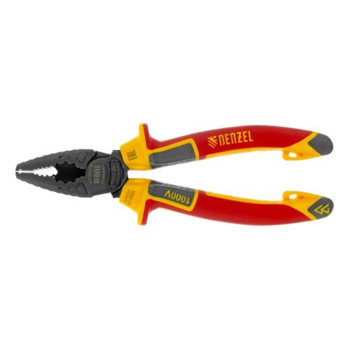 Плоскогубцы комбинированные, диэлектрические трехкомпонентные рукоятки до 1000 В, 165 мм Denzel-Tehinstrument