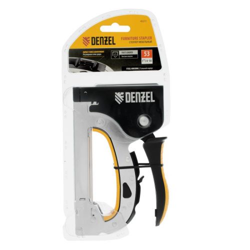 Степлер мебельный, стальной корпус, быстрая загрузка, регул. силы удара, тип 53, 4-14 мм Denzel-Tehinstrument