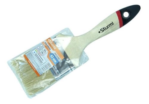 Кисть плоская "Euro" 2,5" (63 мм), натуральная щетина  Sturm-Tehinstrument