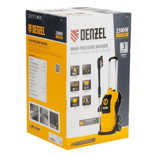 Моечная машина высокого давления K 70 Power, 2500 Вт, 180 бар, 600 л/ч, асинх. двиг.// Denzel-Tehinstrument