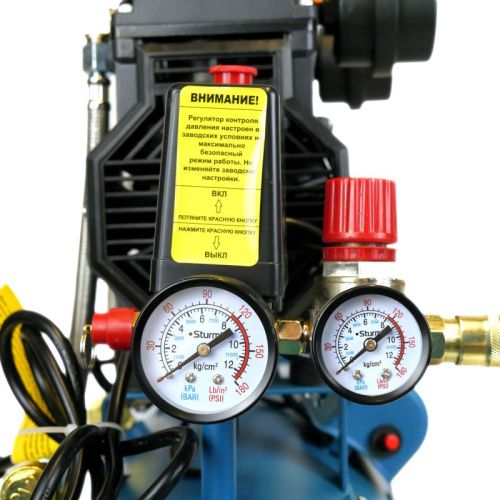 Компрессор безмасляный AC93224OL  Sturm 1,5кВт, 240 л/мин,ресивер 24л., бесшумный, "профи"-Tehinstrument