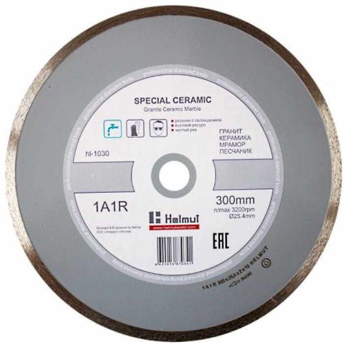 Алмазный диск Helmut 1A1R 300x25.4x2x10 SPECIAL CERAMIC, hl-1030-Tehinstrument