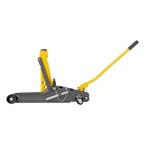 Домкрат гидравлический подкатной с фиксатором, 2,5 т,  85-385 мм, в пласт. кейсе Denzel-Tehinstrument