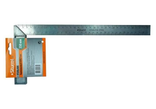 Угольник 350мм, стальной, оцинкованный,  Sturm-Tehinstrument