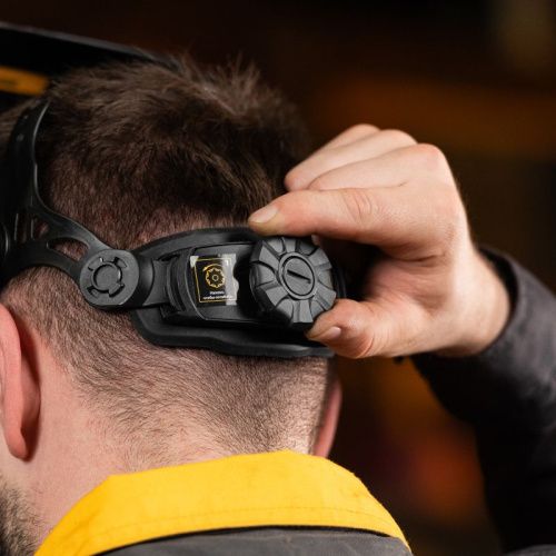 Щиток защитный лицевой (маска сварщика) F9, см. окно 100x60, Real Color, DIN 4-8/9-13// Denzel-Tehinstrument